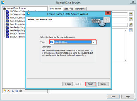 Add Named Data Sources to a BarTender Label Template