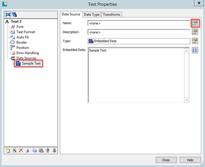 Add Named Data Source to an Existing Field