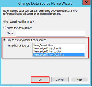 Add Named Data Source to an Existing Field