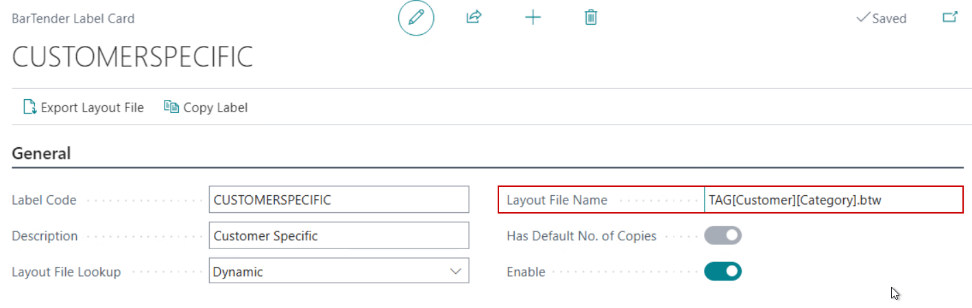 Layout File Name using the Variables
