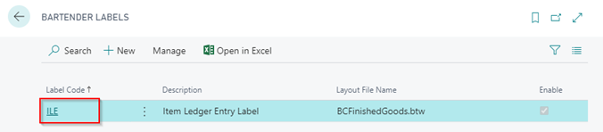 Export the BarTender Label Fields 